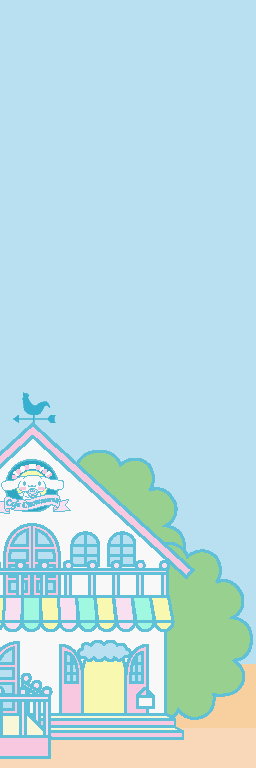 A dummy image that was used as a placeholder for backgrounds, from the NDS game ‘Cinnamoroll: Ohanashi shiyo!’ by Namco Bandai.