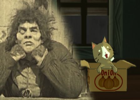 Cat actor “Chestnut” (まろん) is a reference to Lon Chaney (not Jr), who had been dead for nearly 75 years at the time of the game’s release, by way of some stupid untranslatable wordplay about how the cat’s brown. There’s a chance the other cat names have references missed in translation.