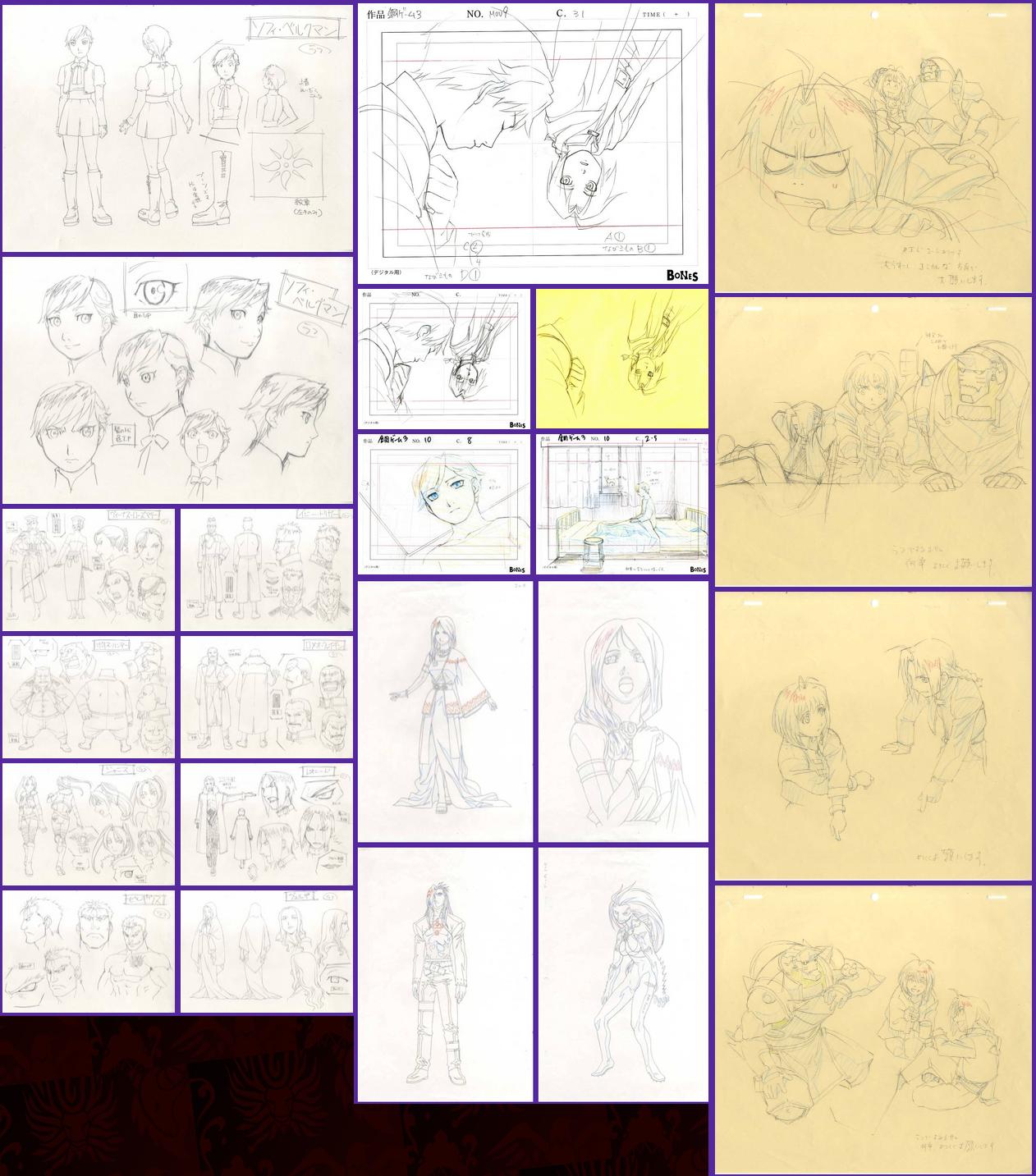 Tumblr user Toxiccaves has got hold of production art somehow. Possibly from auction listings if earlier posts there are anything to go by. The final game lets you unlock those character reference sheets in colour.<br><br>Similar sheets have also been found for the first two games.